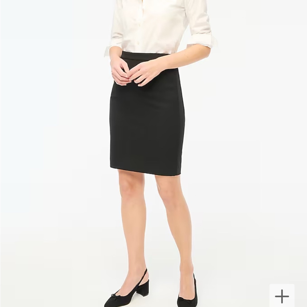 Pencil Skirt - Black Wool